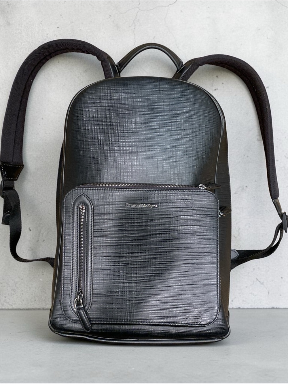 Ermenegildo Zegna Stuoia Leather Backpack